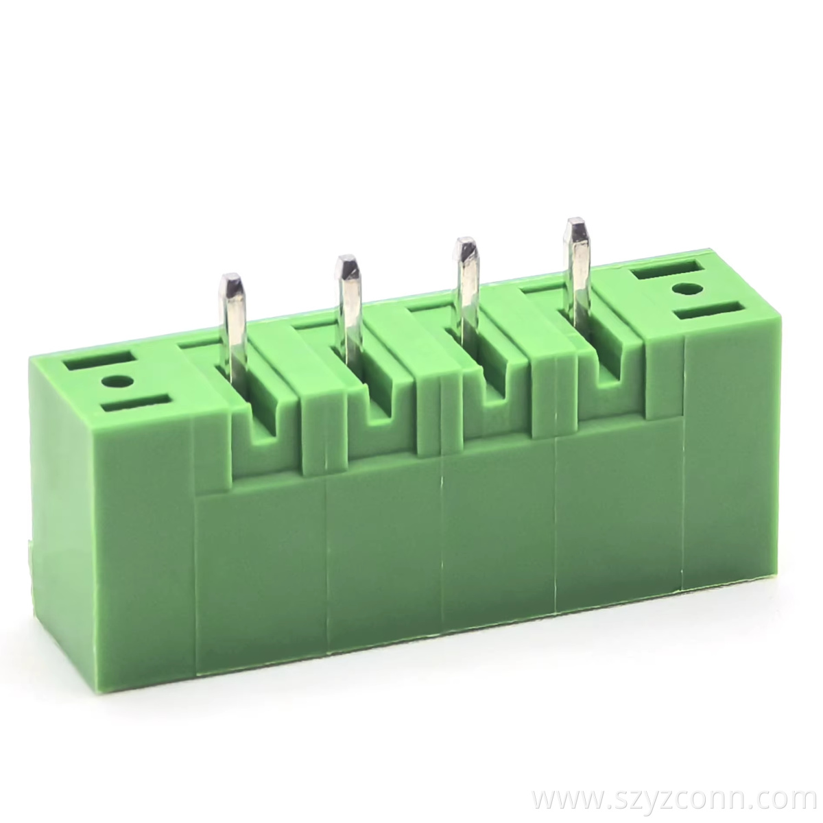 5.08mm Pitch Pluggable Terminal Blocks Straight Male with Lug Green 1*4P